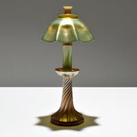 L.C. Tiffany Favrile Candlestick Lamp - Sold for $1,690 on 02-23-2019 (Lot 399).jpg